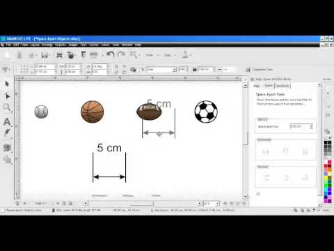 DrawCut LITE - DesignCenter - Ausrichten, Verteilen, Anordnen