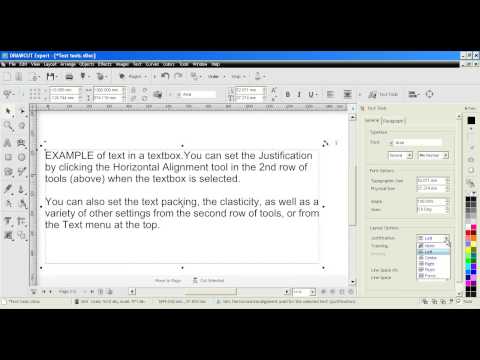 DrawCut EXPERT - quick lesson designcenter text tools, general tab